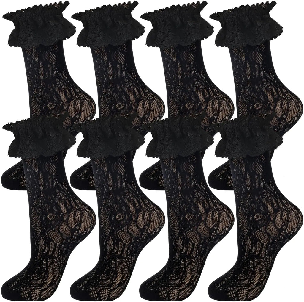 New Design Lace Socks Japanese Style Lolita Kawaii Sock Women's Summer Mesh Breathable Fishnet Socks Sweet Ballet Cute Bow Socks