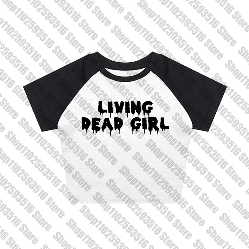 Y2k Clothes Gothic Aesthetic Cute Sleeveless Camisole Punk grunge Letter Print Grunge Crop Top E-girls Corset Tank Top Baby Tee