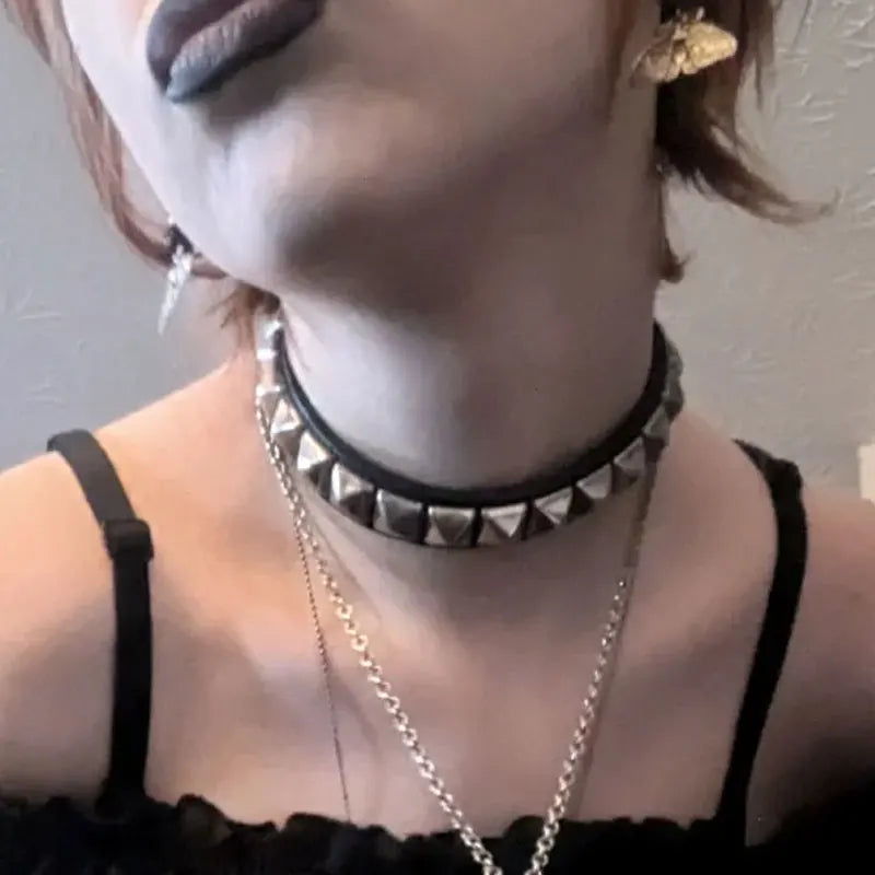 Anime Death Note Necklace Leather Choker Necklaces For Men Women Hip Hop Punk Rivet Collar Cosplay Jewelry Gifts