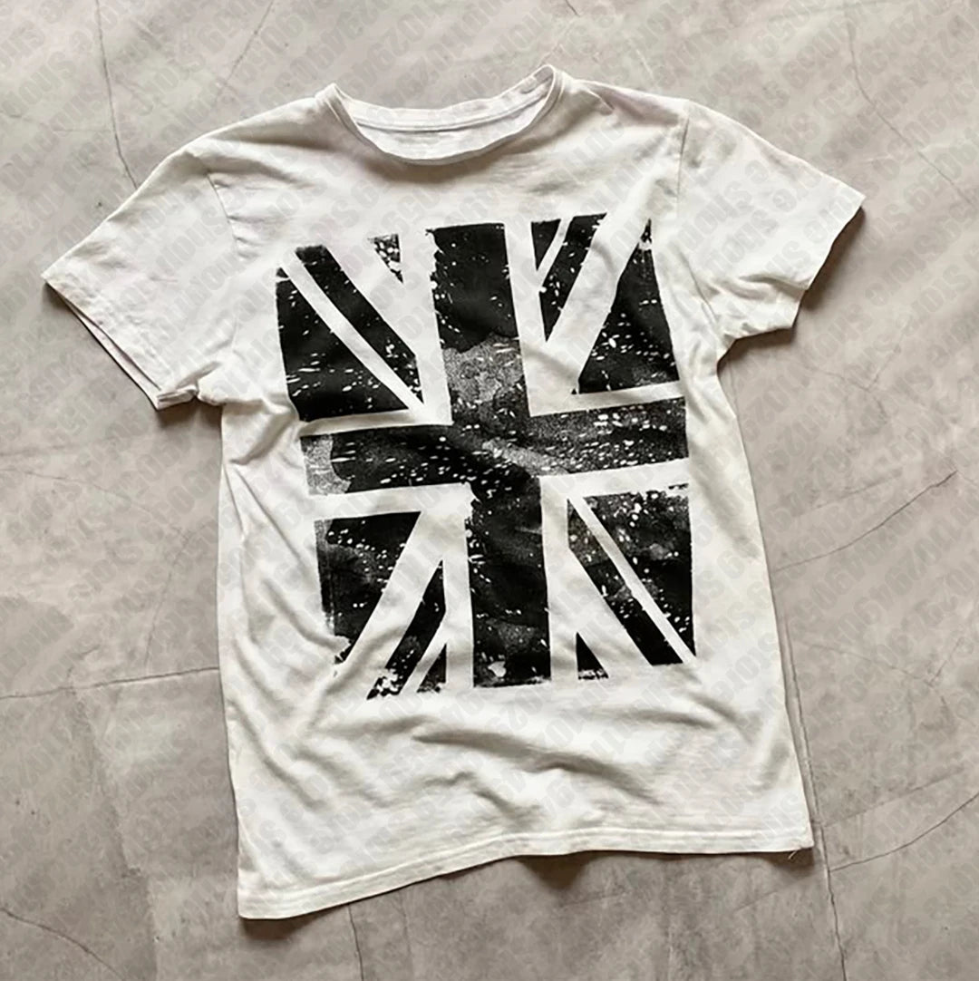 Gothic Aesthetic Women Letter Printing T-Shirt Y2k Clothes Crop Top Streetwear Grunge Vintage Casual Short Sleeve 2000s Baby Tee