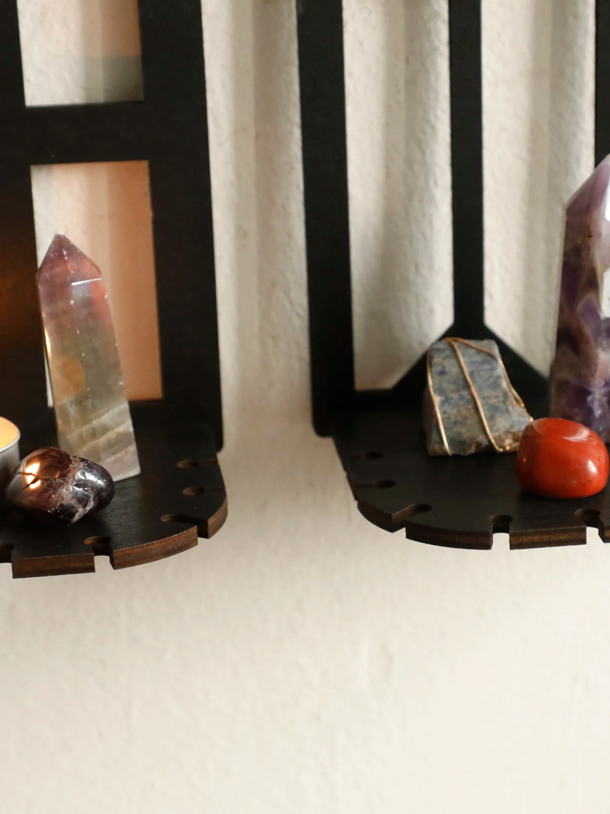Gothic Wooden Hollow Wall Decoration Black Wall Hanging Home Decor Floating Shelves Vintage Door Frame Rustic Spooky Decorative