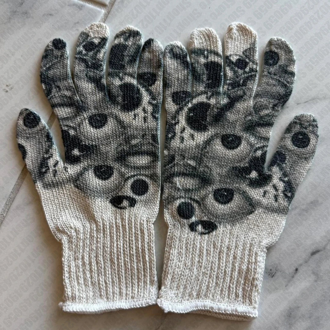 Anime Winter Gadgets Knitted Gloves Y2k Accessories Punk Wig Emo Military Man Fashion Harajuku Kawaii 2000s Paws Gothic Lolita