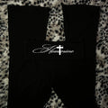 Punk style emo girl Y2K street fashion casual wide leg pants with letter print slim fit hip-hop street retro Emo girl gothic