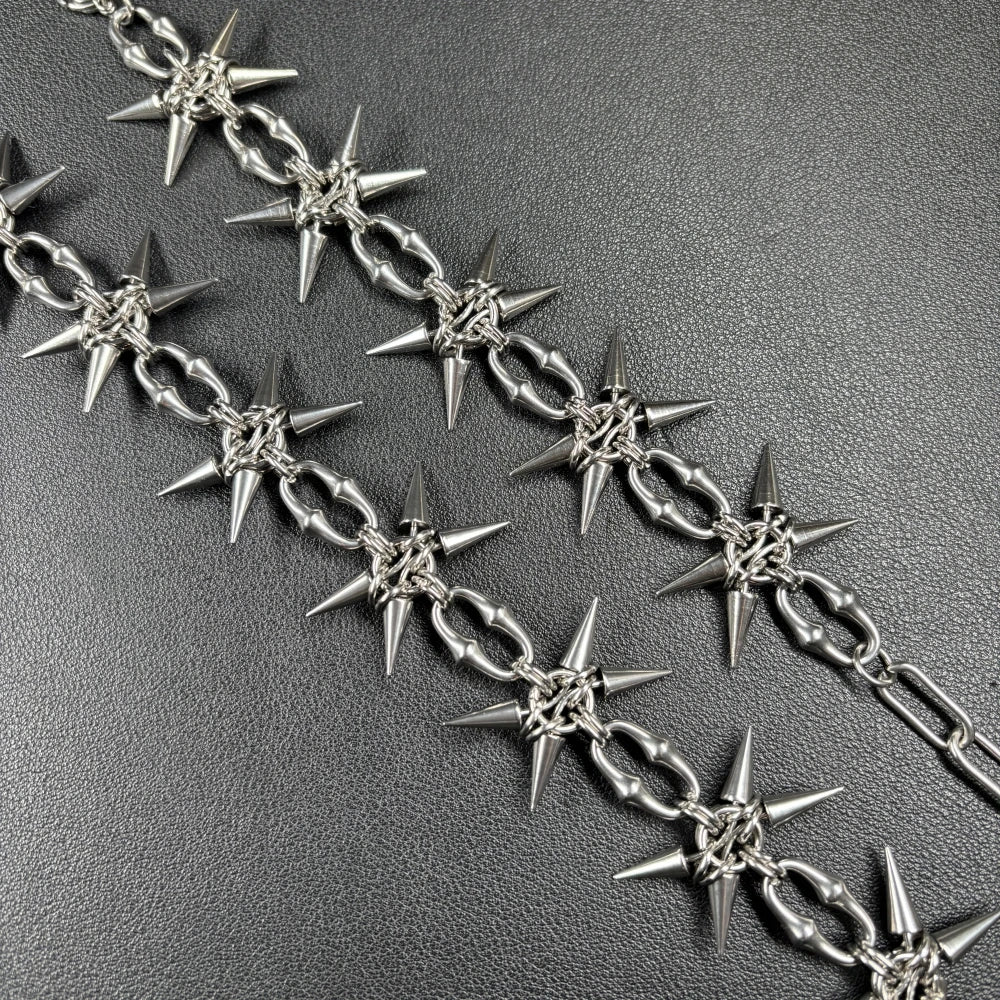 Punk Grunge Rock Rivet Clavicle Chain Cool Fashion Handmade Geometric Necklace Goth Charm Jewelry Hip Hop Accessories Gift