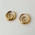 Stainless Steel eddy Punk Earrings | Silver Hoop Gothic Earrings