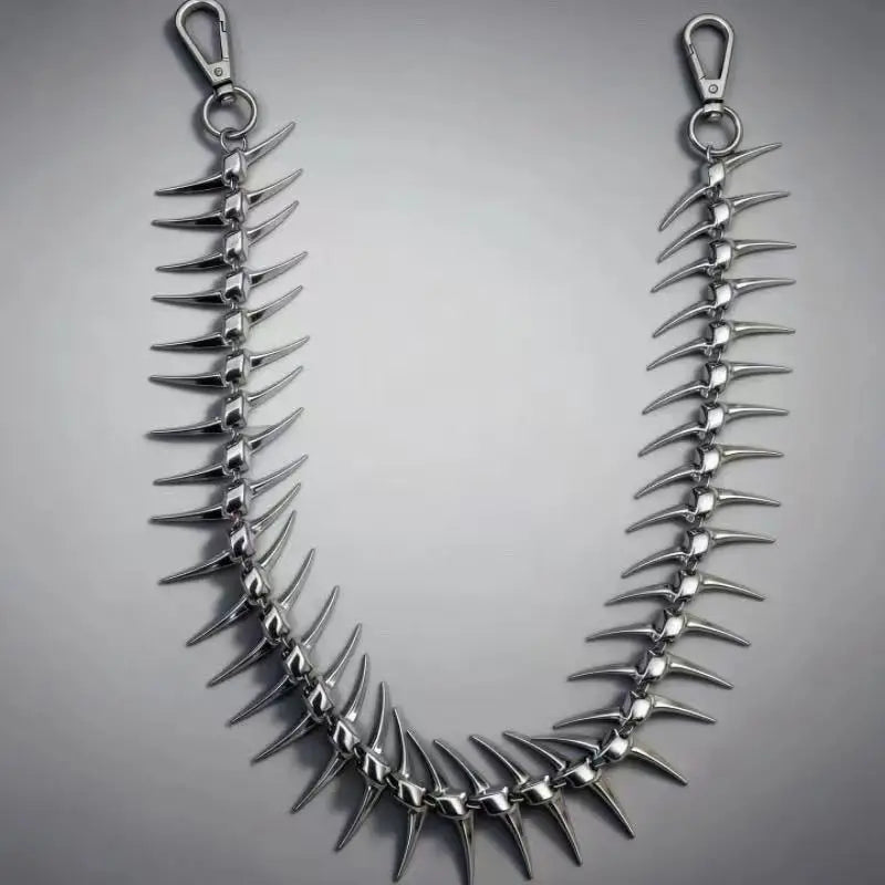 Unique Design Punk Style Spine Bone Back Chain Necklace Women Exaggerated Personality Retro Hip Hop Body Chain Jewelry Gift