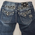 Gothic Womens Diamond Embroidery Jeans Vintage Low Rise Flared Jeans Women Retro Y2k Baggy Denim Pants High Streetwear Trousers