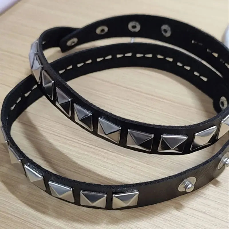 Anime Death Note Necklace Leather Choker Necklaces For Men Women Hip Hop Punk Rivet Collar Cosplay Jewelry Gifts