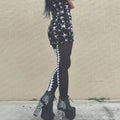 2000s Emo girls retro gothic pantyhose Y2k style fashionable niche gothic pantyhose fashionable chic printed pantyhose punk