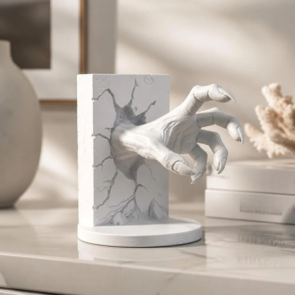 Home Decor 3D Printed Skeleton Hand Statue Ornaments Gothic Style Halloween Decorations Skull Claw Desktop Decoration Office