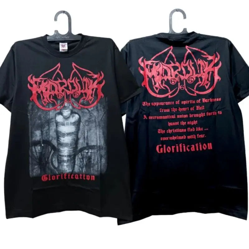 Gothic Punk Rock Tops GORGORTH Black Metal T-shirt Cotton Short Sleeves Print Casual Loose Streetwear Vintage T Shirts Unisex