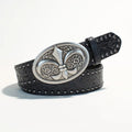 New European and American Y2K rivet punk wide belt for women's personality hot girls fashionable and versatile retro cross-borde