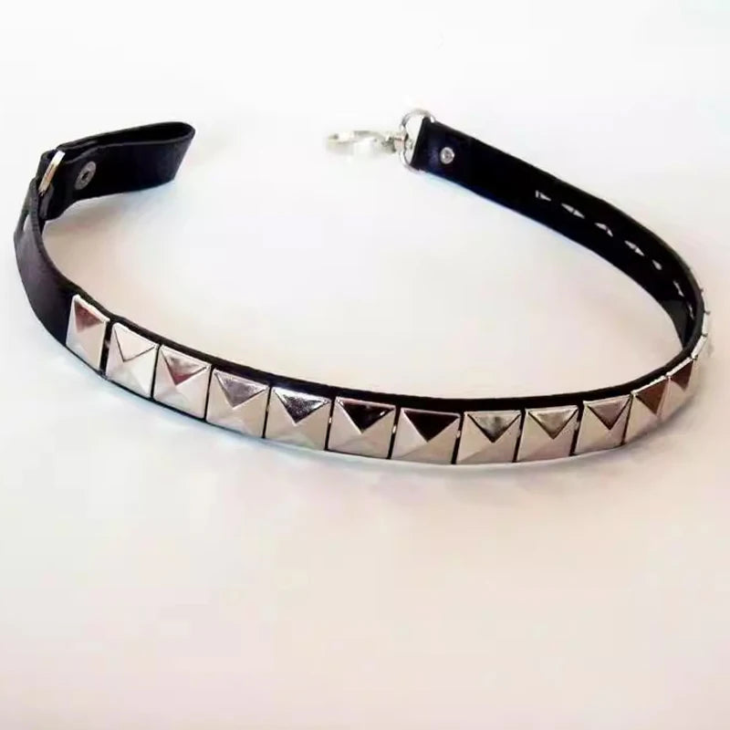 Anime Death Note Necklace Leather Choker Necklaces For Men Women Hip Hop Punk Rivet Collar Cosplay Jewelry Gifts