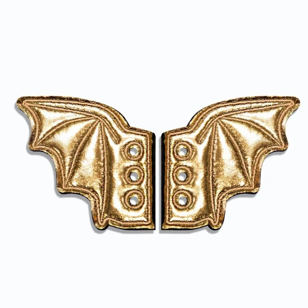 PU Leather Bat Shoe Wings Bat Wings Shape Lightweight DIY Shoe Decoration Charm Lace-Up Design Wear-Resistant