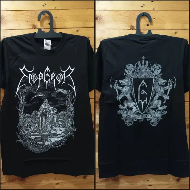 Gothic Punk Rock Tops GORGORTH Black Metal T-shirt Cotton Short Sleeves Print Casual Loose Streetwear Vintage T Shirts Unisex