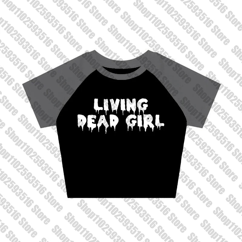 Y2k Clothes Gothic Aesthetic Cute Sleeveless Camisole Punk grunge Letter Print Grunge Crop Top E-girls Corset Tank Top Baby Tee