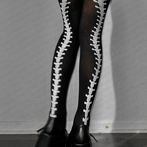 2000s Emo girls retro gothic pantyhose Y2k style fashionable niche gothic pantyhose fashionable chic printed pantyhose punk