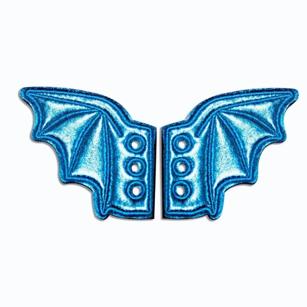 PU Leather Bat Shoe Wings Bat Wings Shape Lightweight DIY Shoe Decoration Charm Lace-Up Design Wear-Resistant