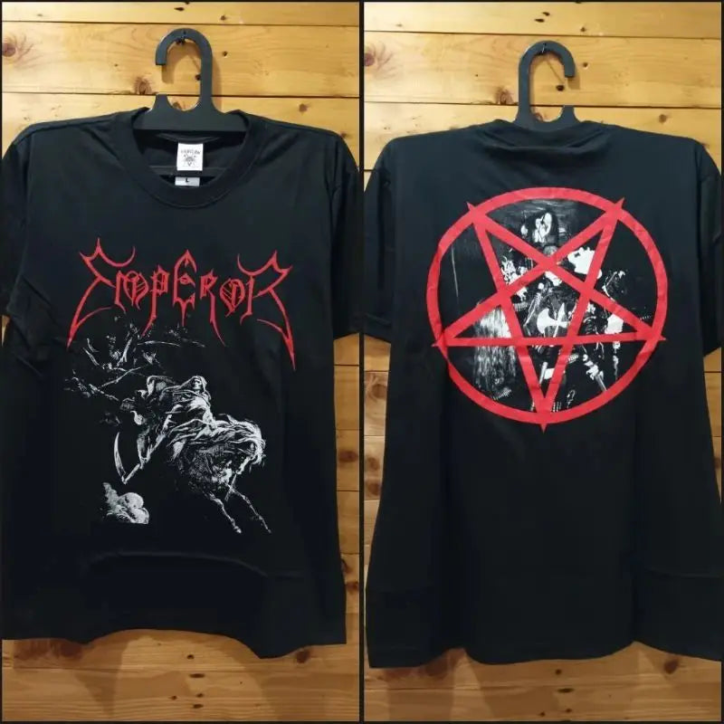 Gothic Punk Rock Tops GORGORTH Black Metal T-shirt Cotton Short Sleeves Print Casual Loose Streetwear Vintage T Shirts Unisex