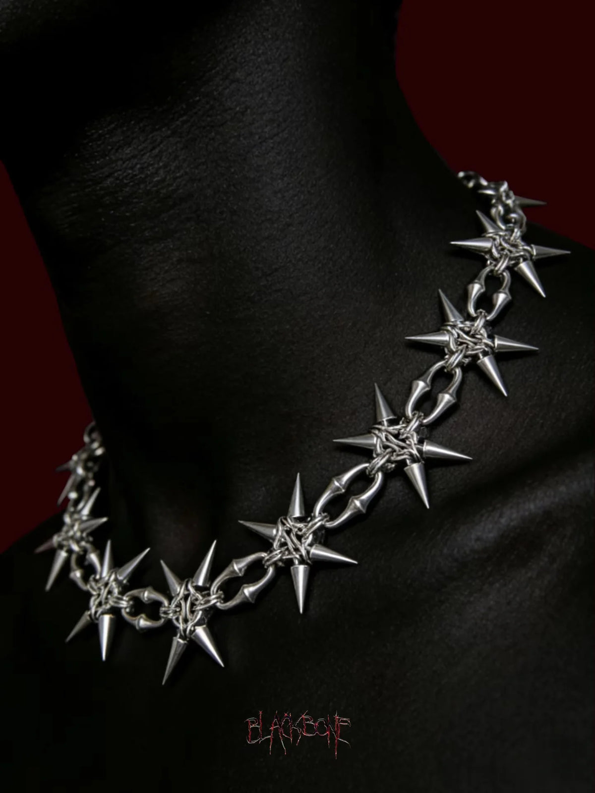 Punk Grunge Rock Rivet Clavicle Chain Cool Fashion Handmade Geometric Necklace Goth Charm Jewelry Hip Hop Accessories Gift